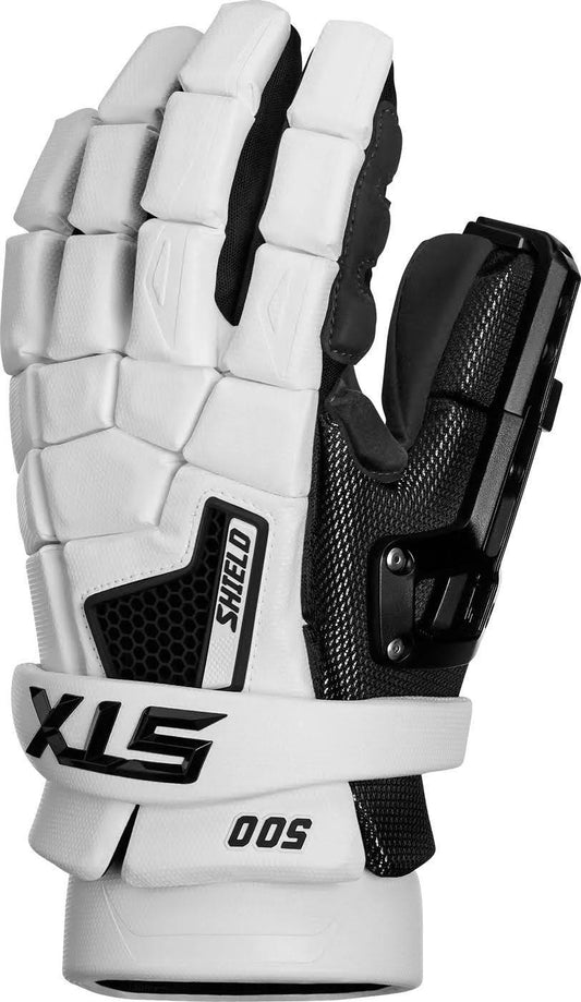 Shield 500 Lacrosse Goalie Gloves White 14in.