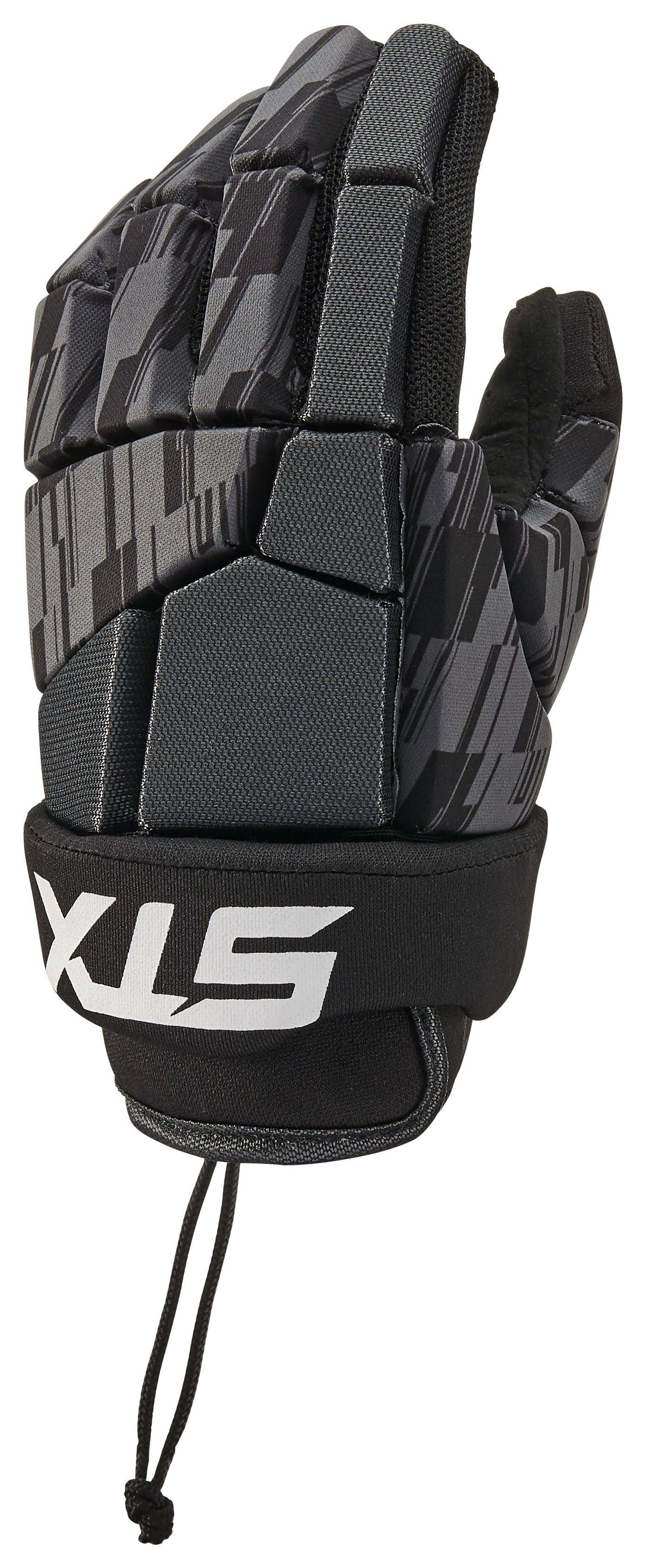 Stallion 75 Lacrosse Gloves, Pair, Black/Gray, Large