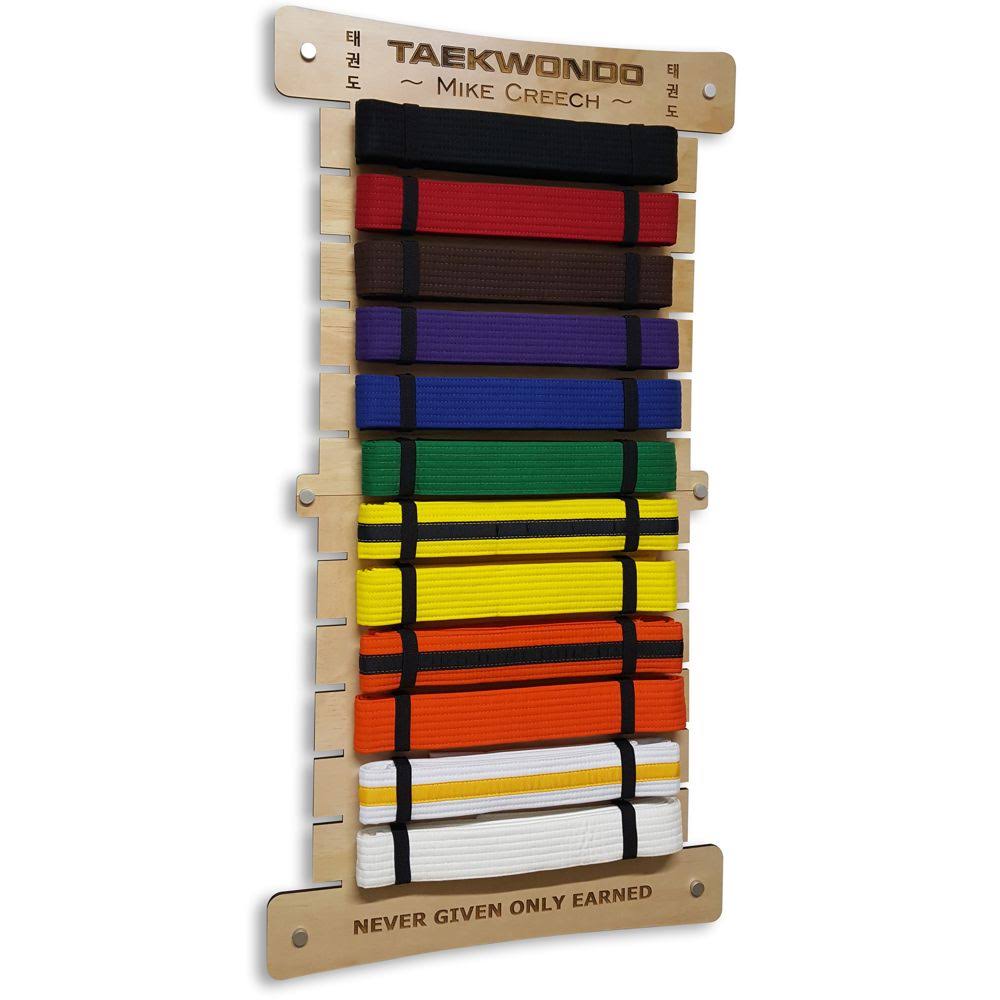 12 Level Taekwondo Belt Display