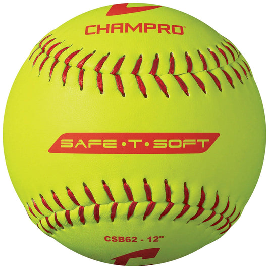 11 Safe-T-Soft Yellow Cover Softball (Dozen)