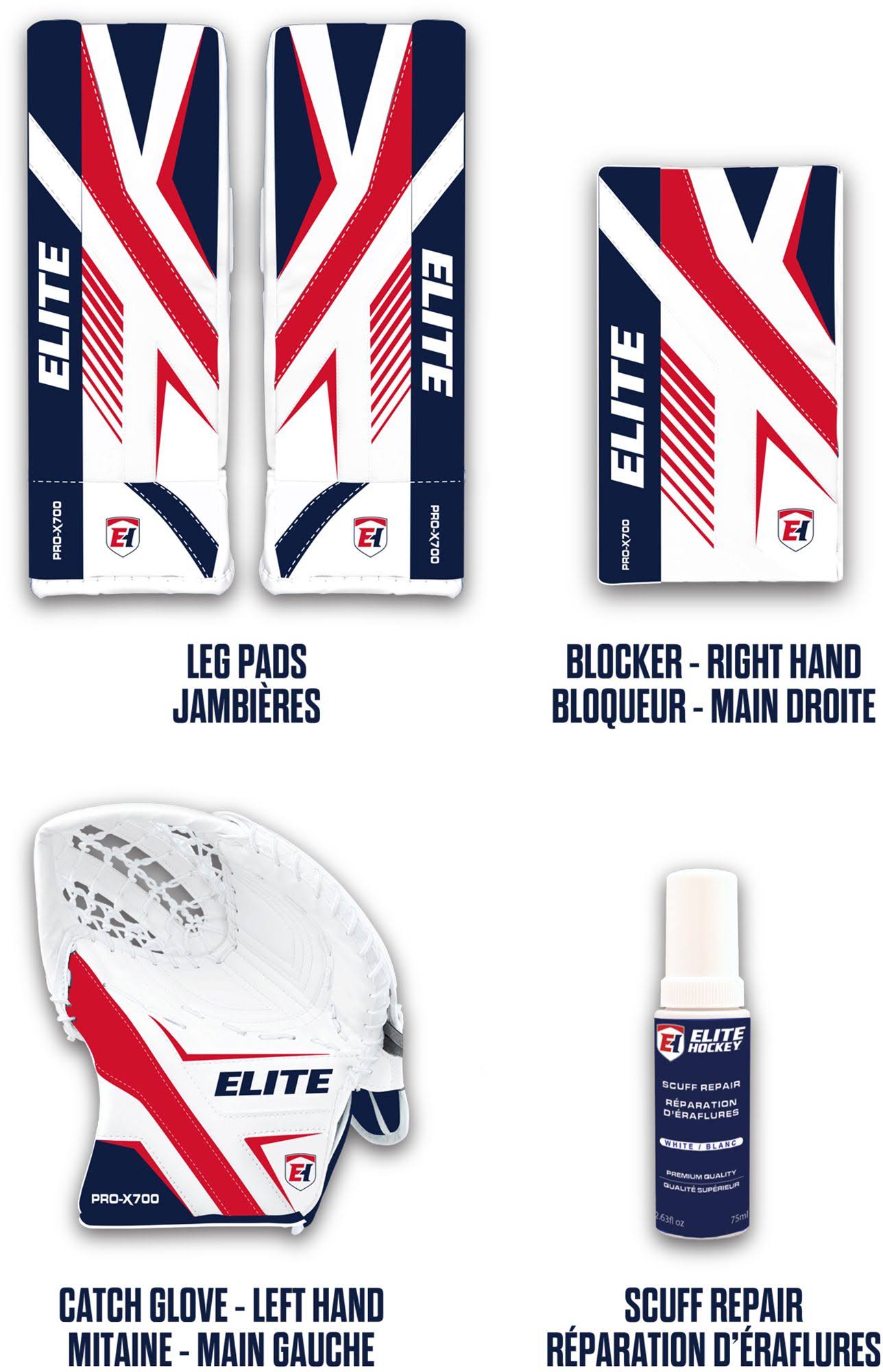 Sports Elite Hockey Street Goalie Kit - Red, White & Blue - 1 Each