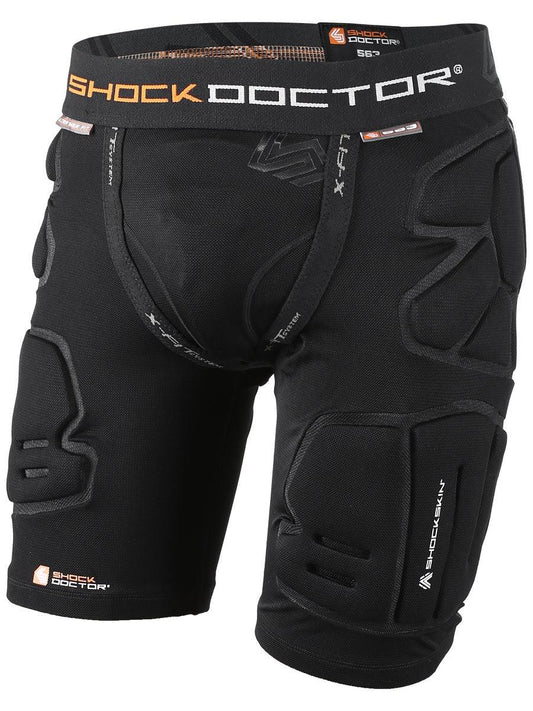 Shockskin Lax Relaxed Fit Impact Shorts, Black, L